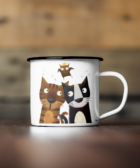 Tabbs and Cat Noir - Art Enamel Mug